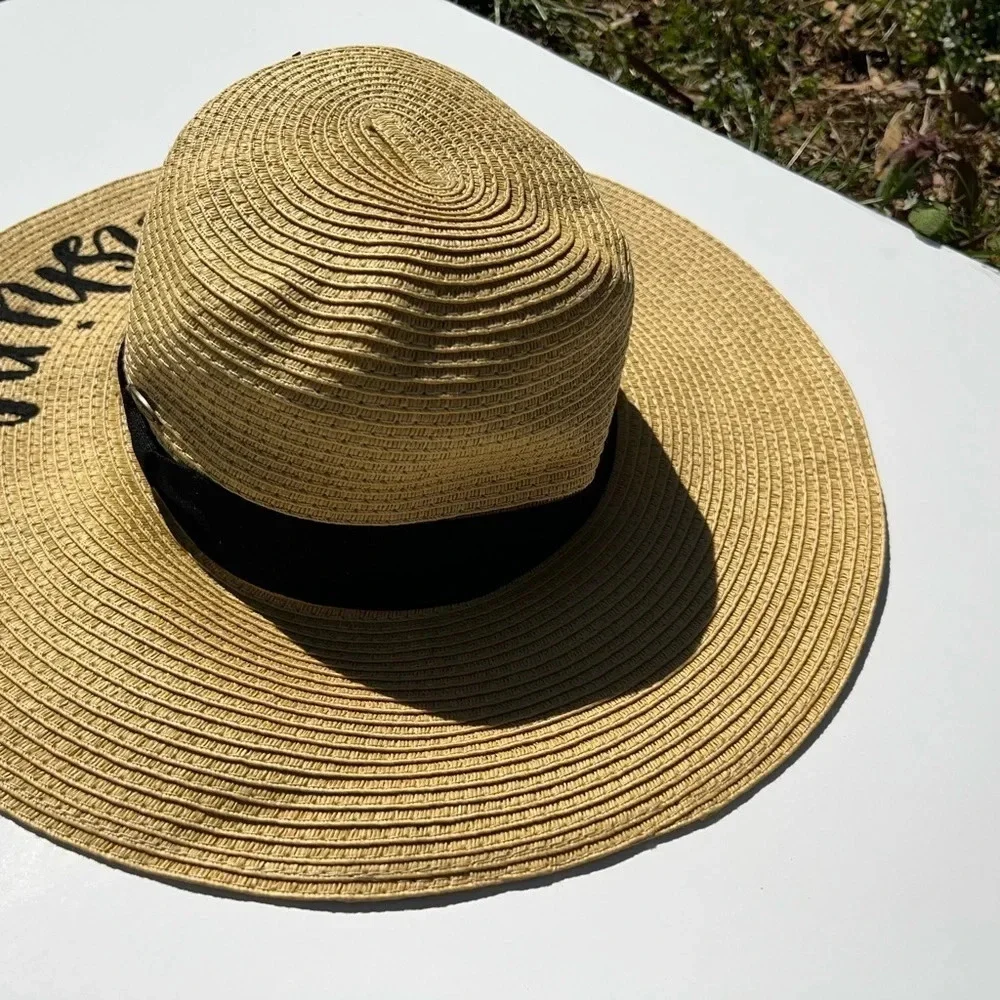 C.C.Creations, Hello Sunshine wide brim paper‎ hat with adjustable drawstring